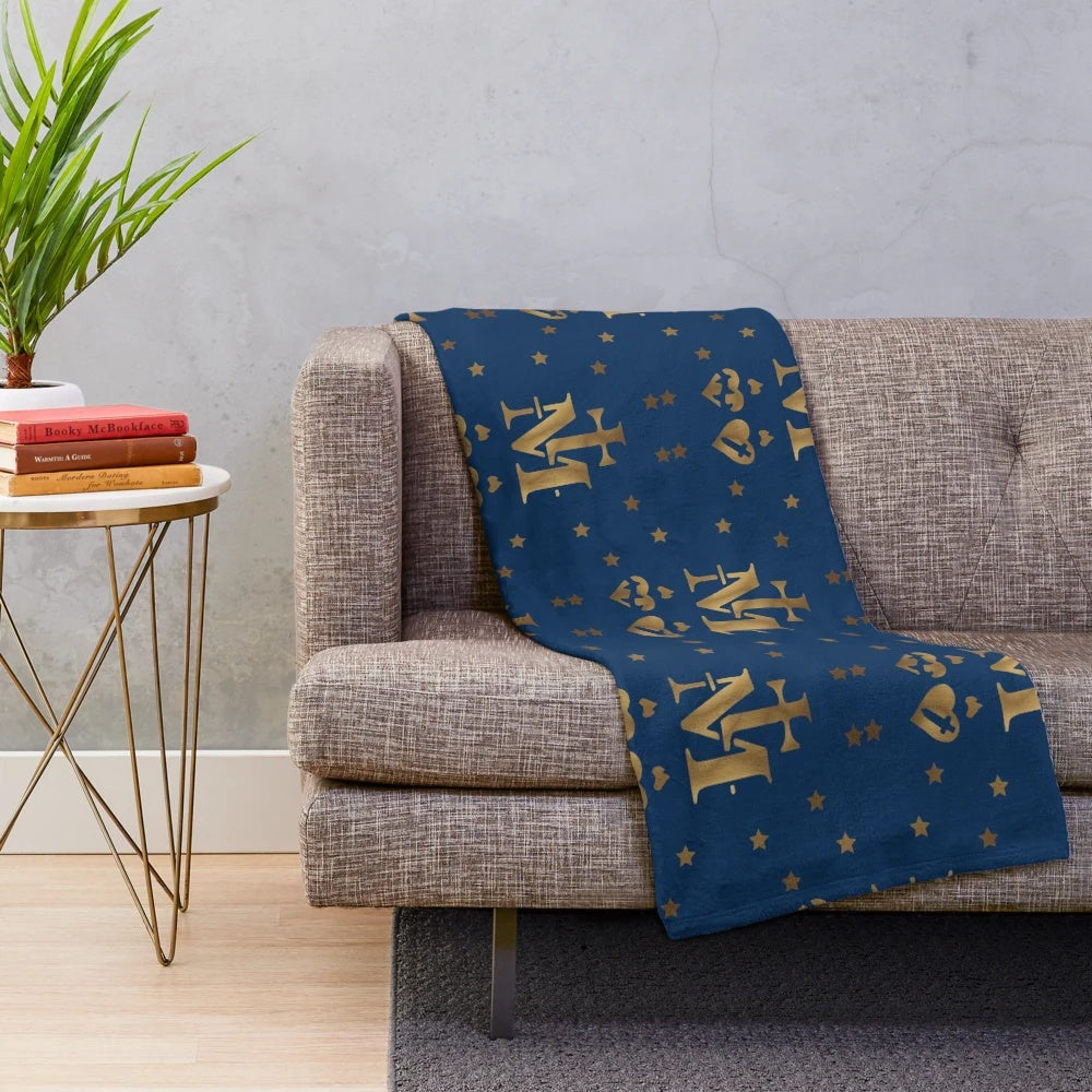 Plush Blanket featuring the Miraculous Medal and Imagery of the Virgin Mary