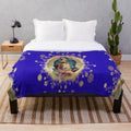 Plush Blanket with Imagery of Our Lady of Guadalupe, the Mexican Virgin Mary