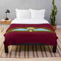 Parachutist badge with wings design plush blanket