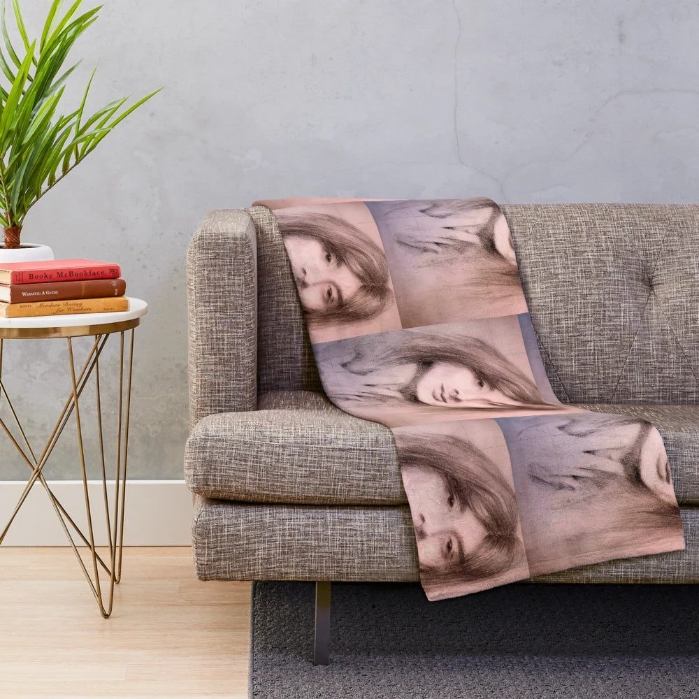 Soft plush blanket featuring a portrait of Journey singer Steve Perry