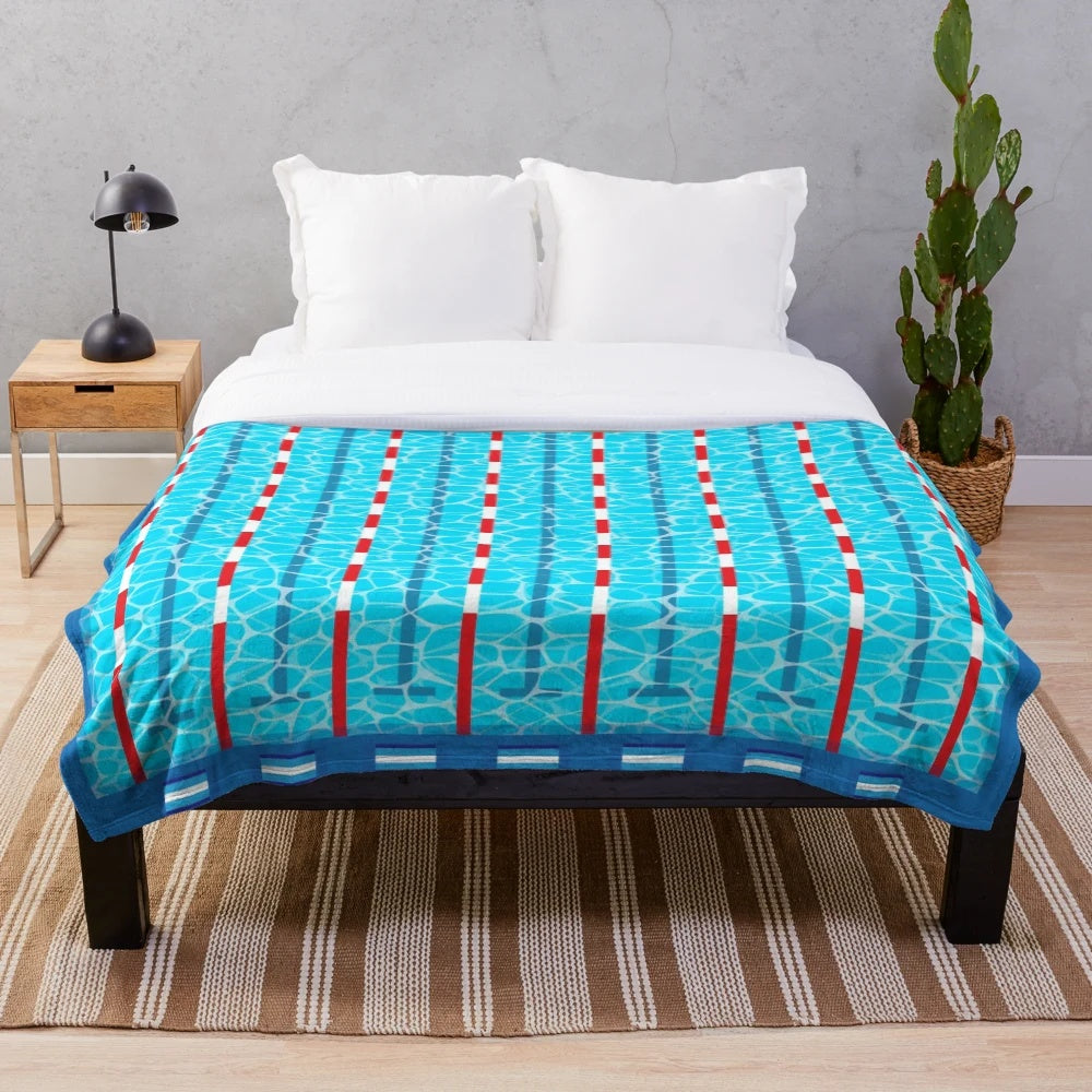 Swimming Pool Plush Blanket
