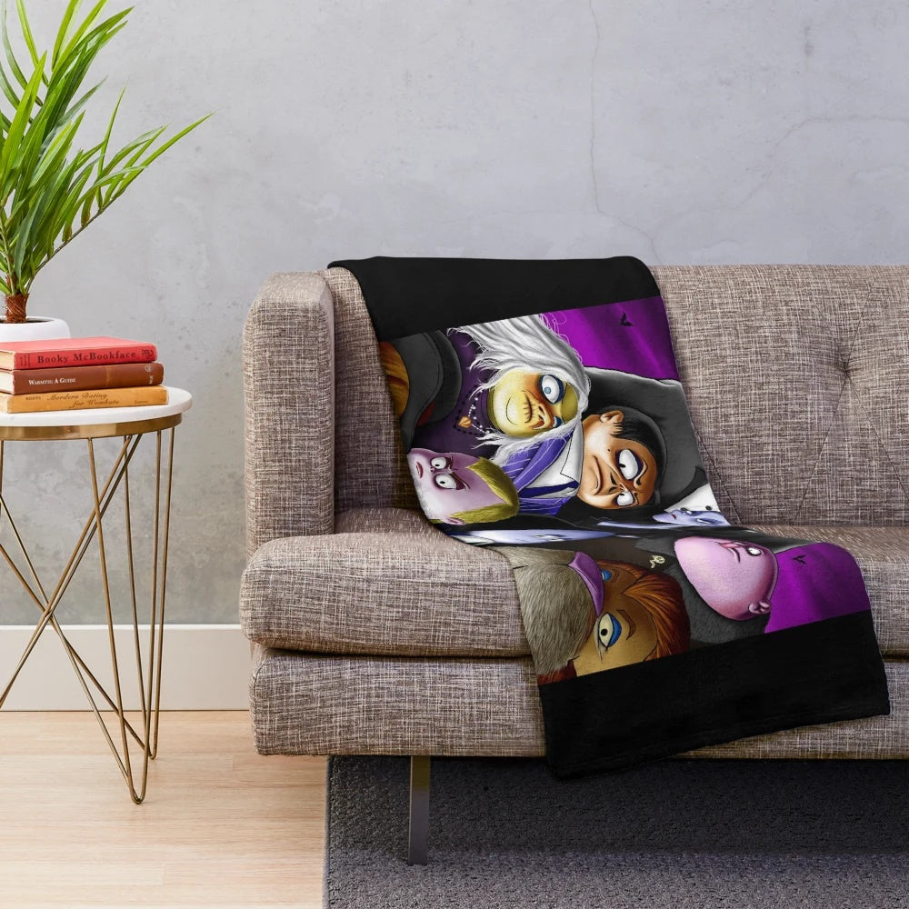 Addams Family Portrait Plush Blanket