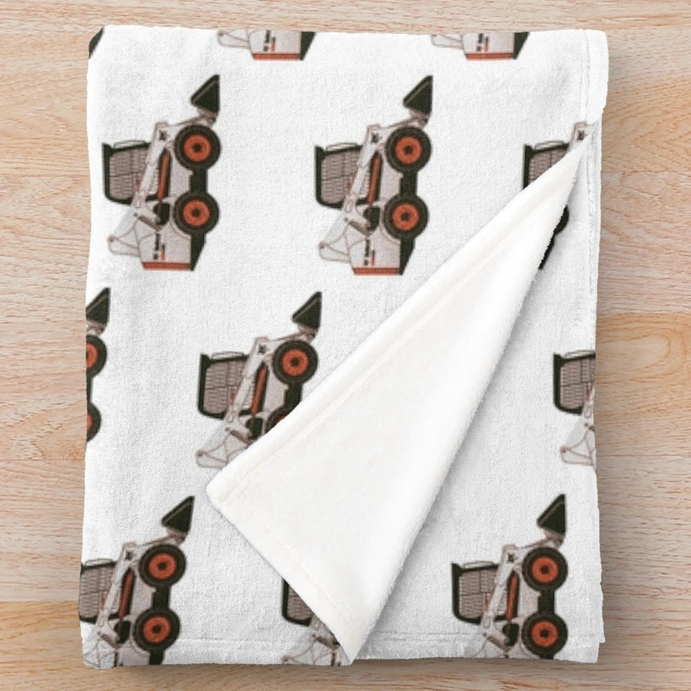 Bobcat Skidsteer Plush Blanket