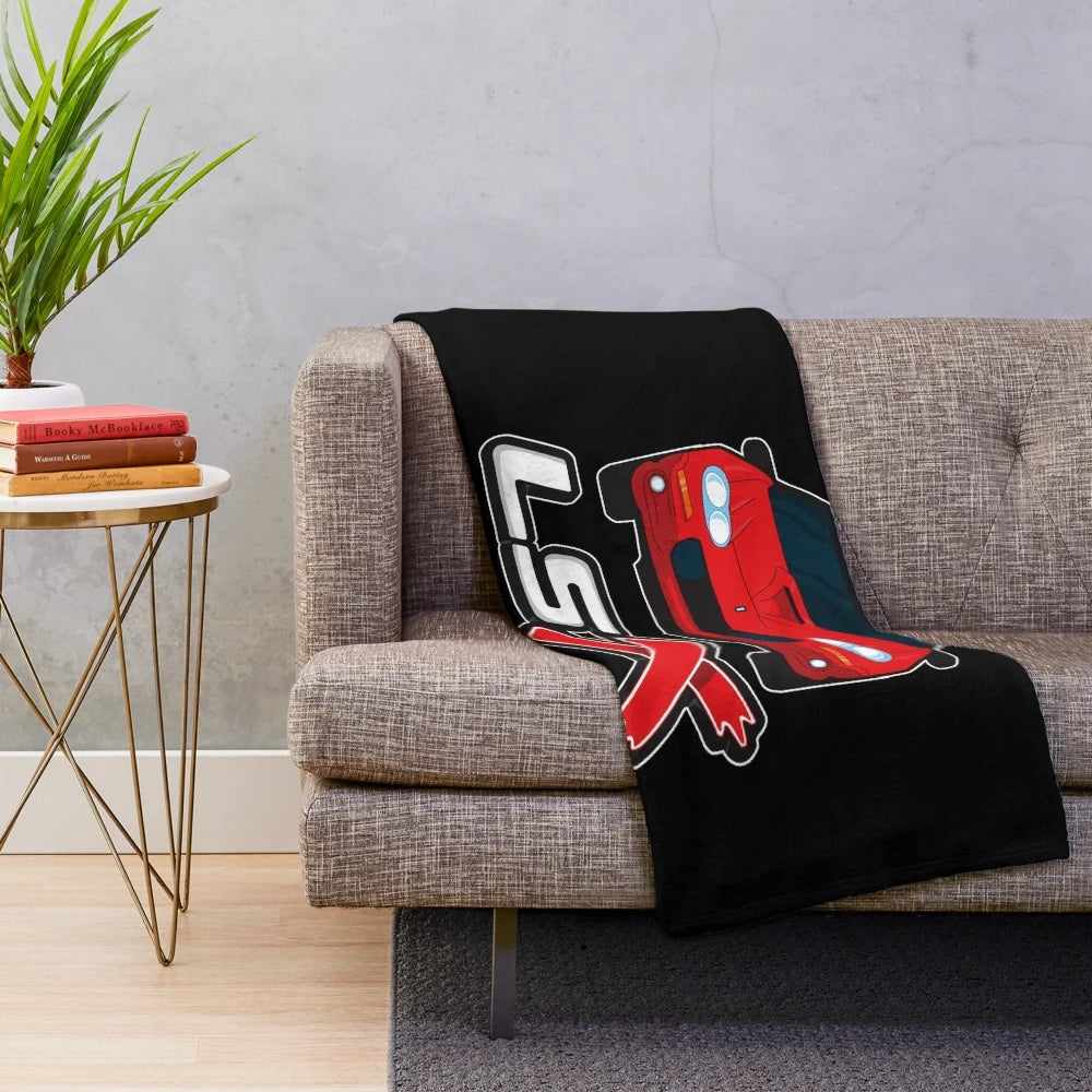 Camaro LSX-inspired plush blanket for car enthusiasts