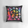Soft, plush pillow featuring a cephalopod design, perfect for ocean-themed home decor