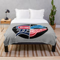 Detroit sports themed plush blanket