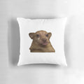 Soft, plush dog pillow with a cute dog design