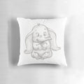 Soft and cuddly Dumbo elephant plush pillow in black, white, and grey