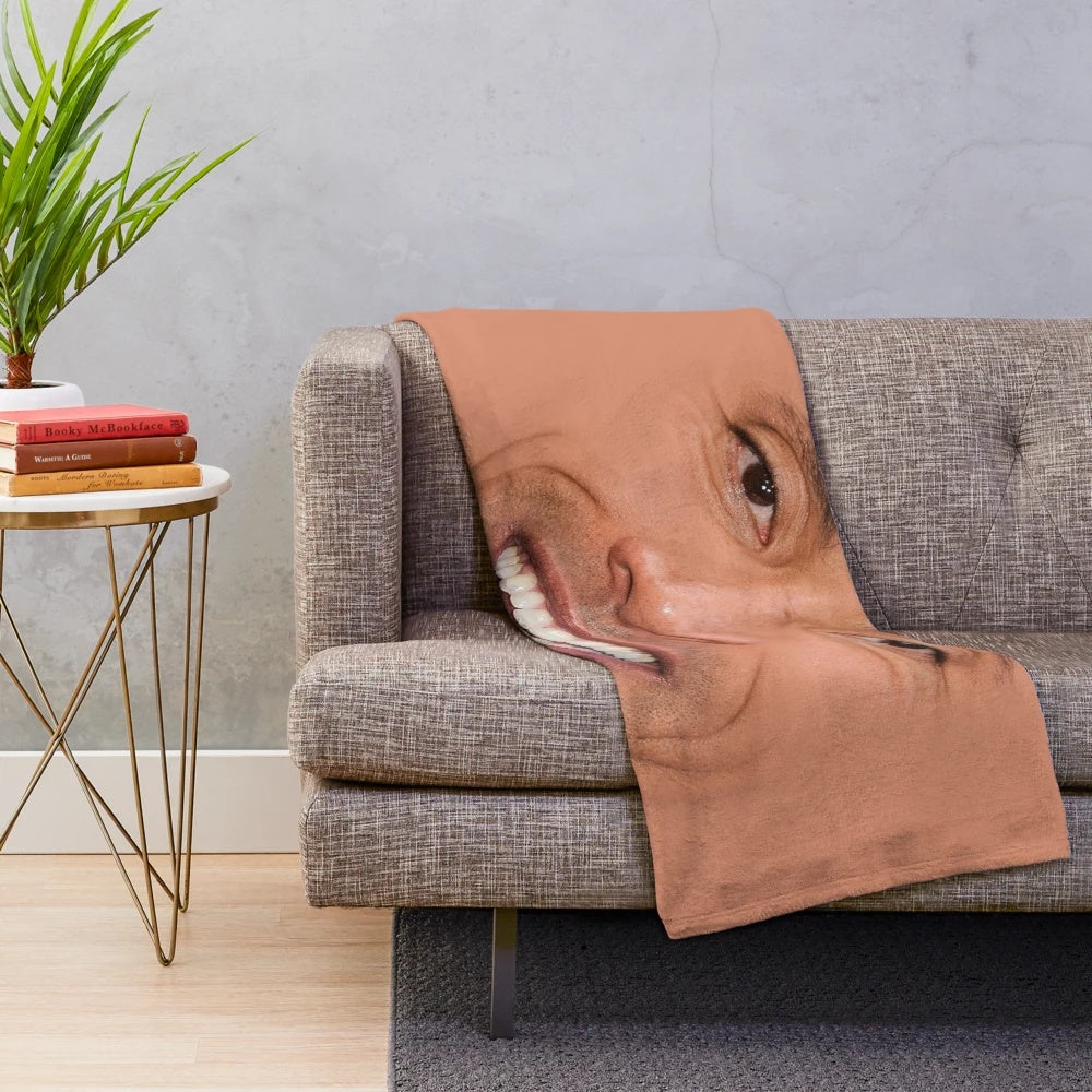 Soft, cozy plush blanket featuring Dwayne "The Rock" Johnson
