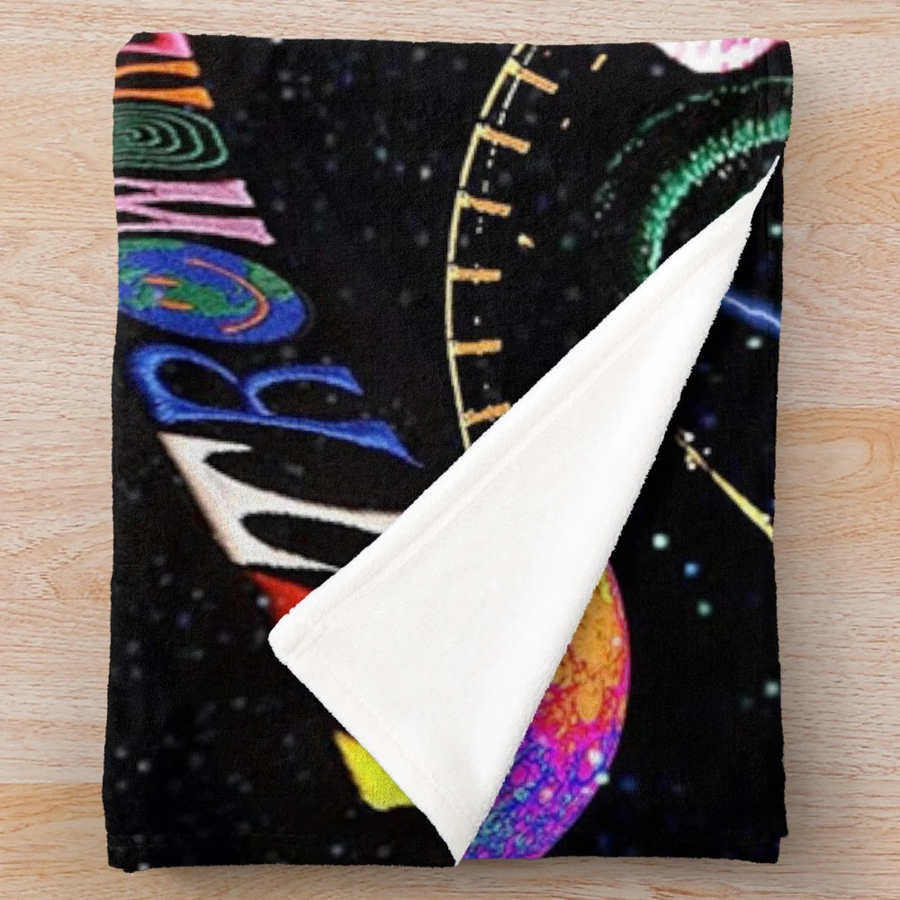 Soft and cozy plush blanket featuring Astroworld-inspired design