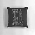 Soft, cuddly pillow designed with a formula 1 racing car motif