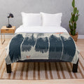 Plush blanket featuring a fox in a natural, wilderness setting