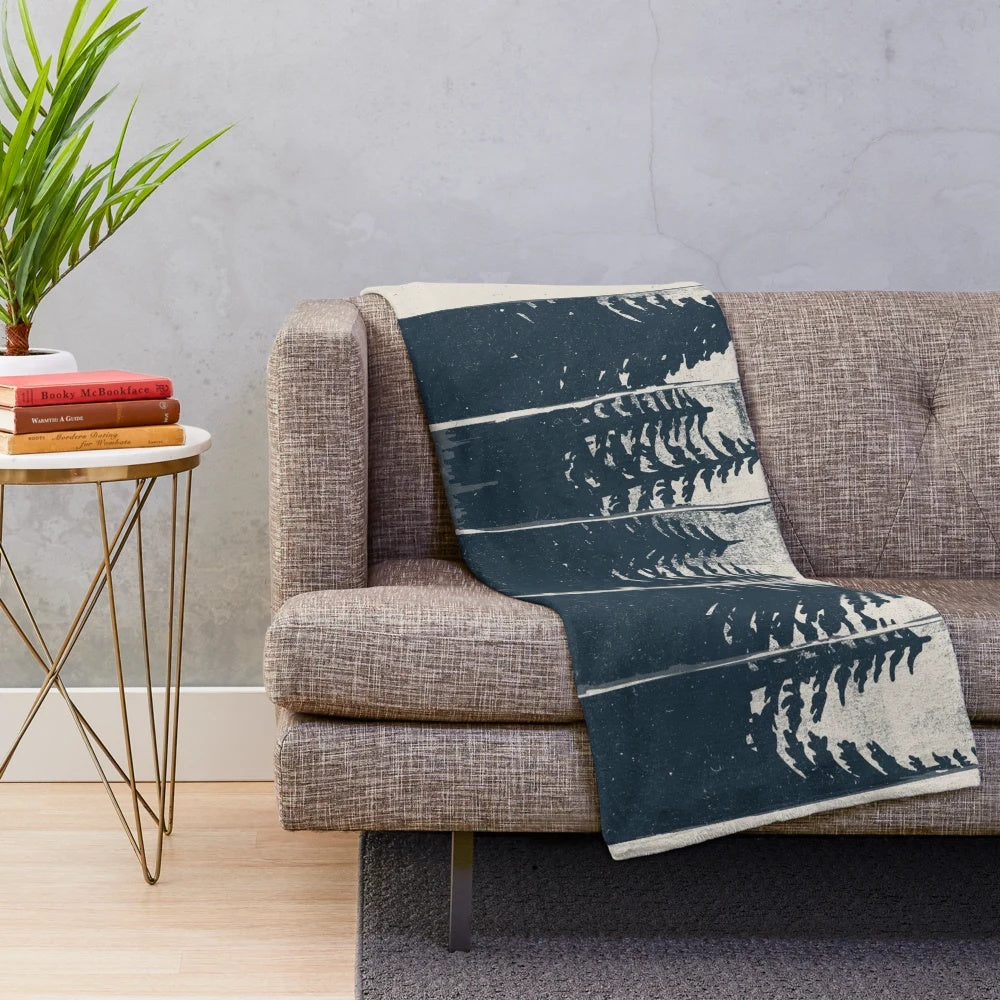 Plush blanket featuring a fox in a natural, wilderness setting