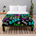 Plush furry blanket with dog design