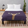 Gerenuk antelope face plush blanket