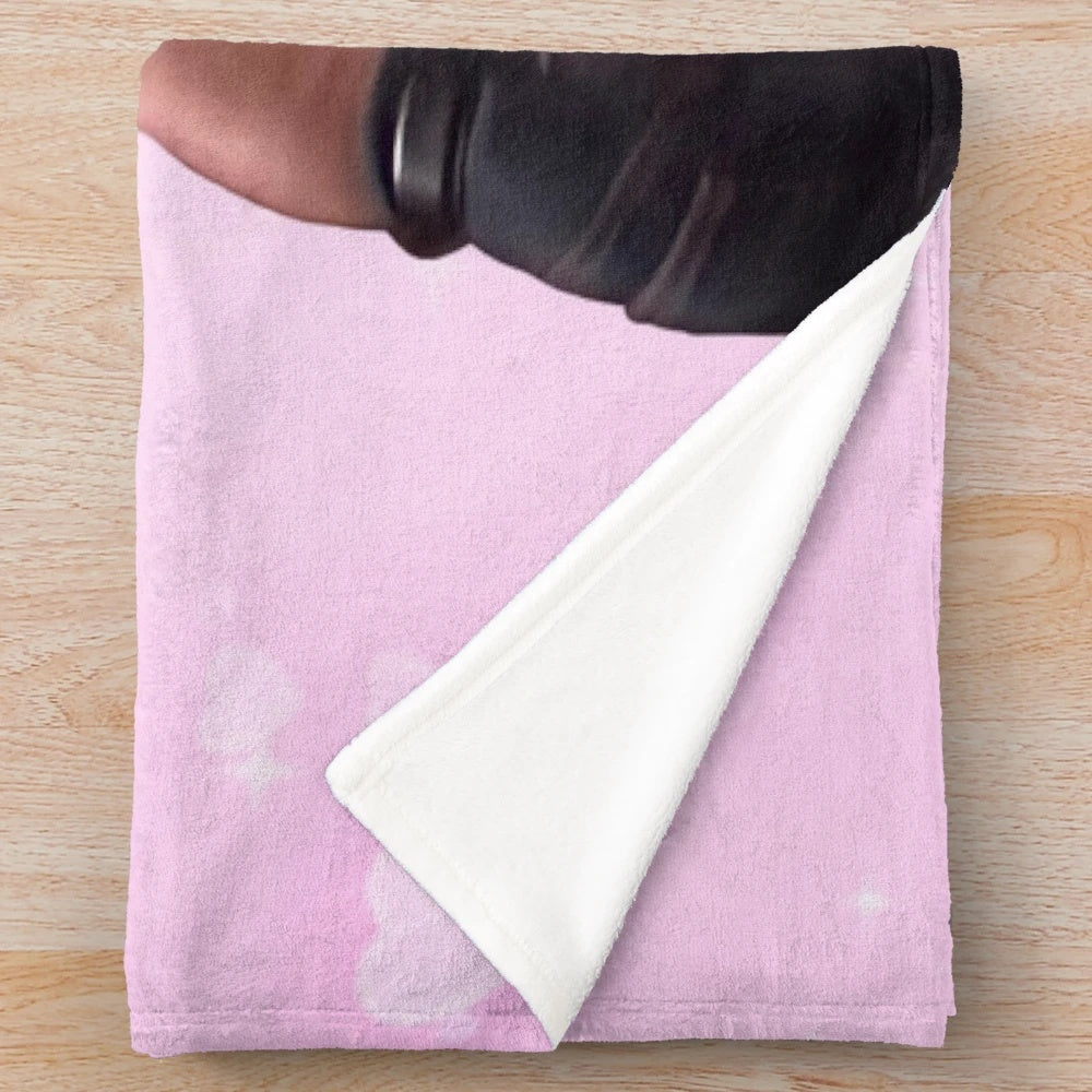 Soft and cozy Gibby-themed plush blanket for dorm rooms and college living