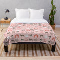 Soft and cozy greyhound print plush blanket for dog owners