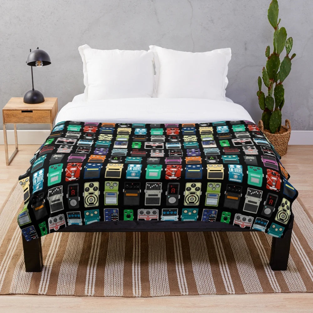Plush guitar pedal blanket