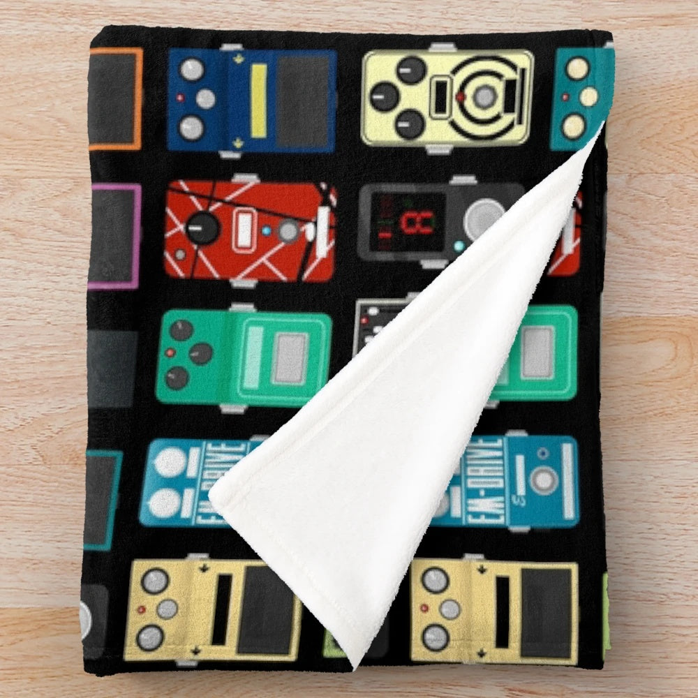 Plush guitar pedal blanket