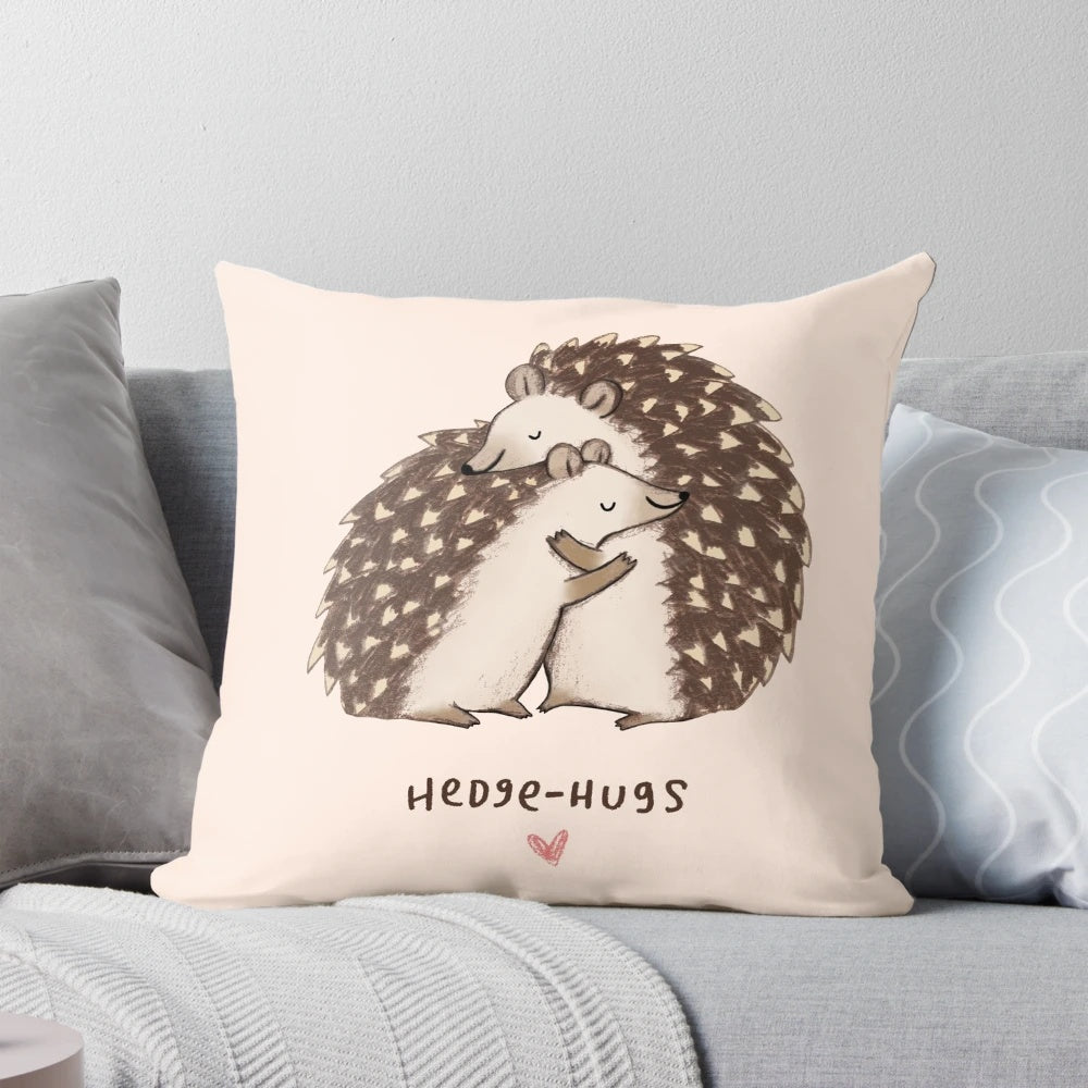Adorable plush hedgehog pillow for cozy cuddles