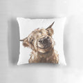 Cozy and charming highland cow plush pillow