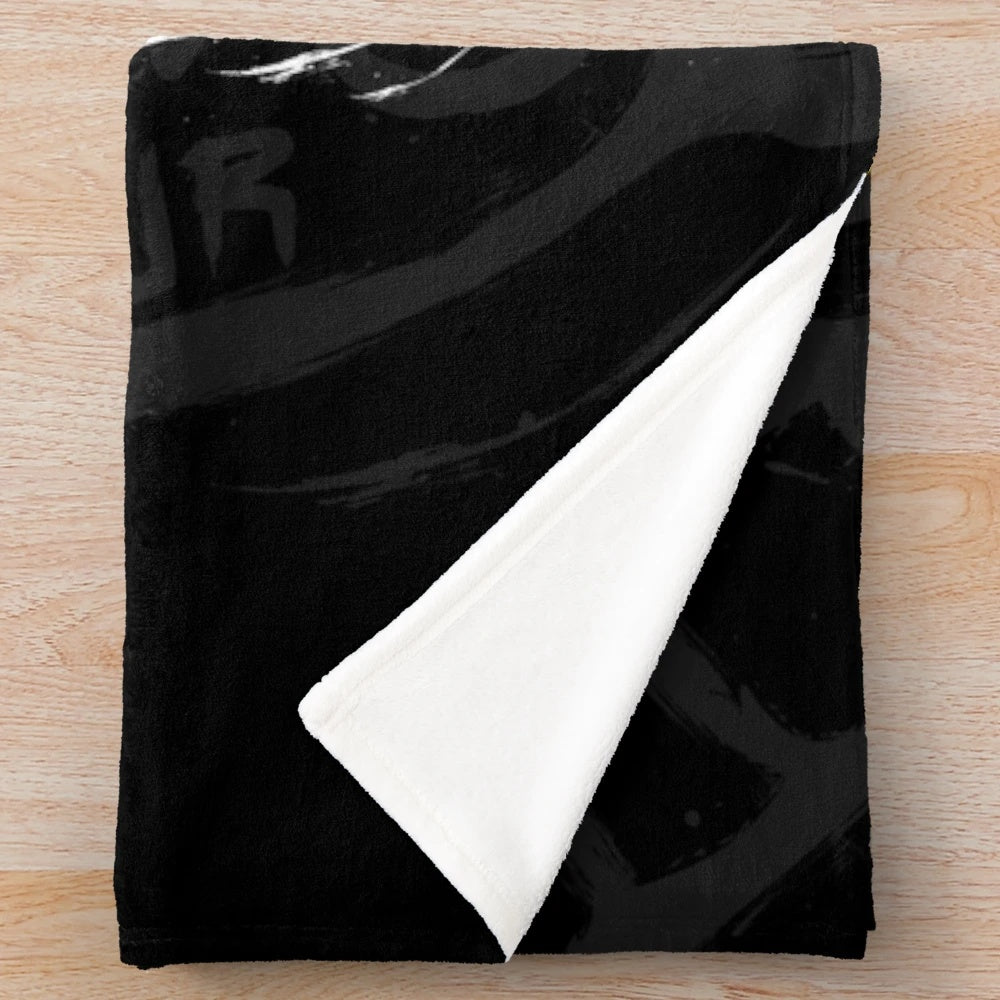 Plush jiu jitsu blanket with Brazilian jiu jitsu, MMA, and martial arts design