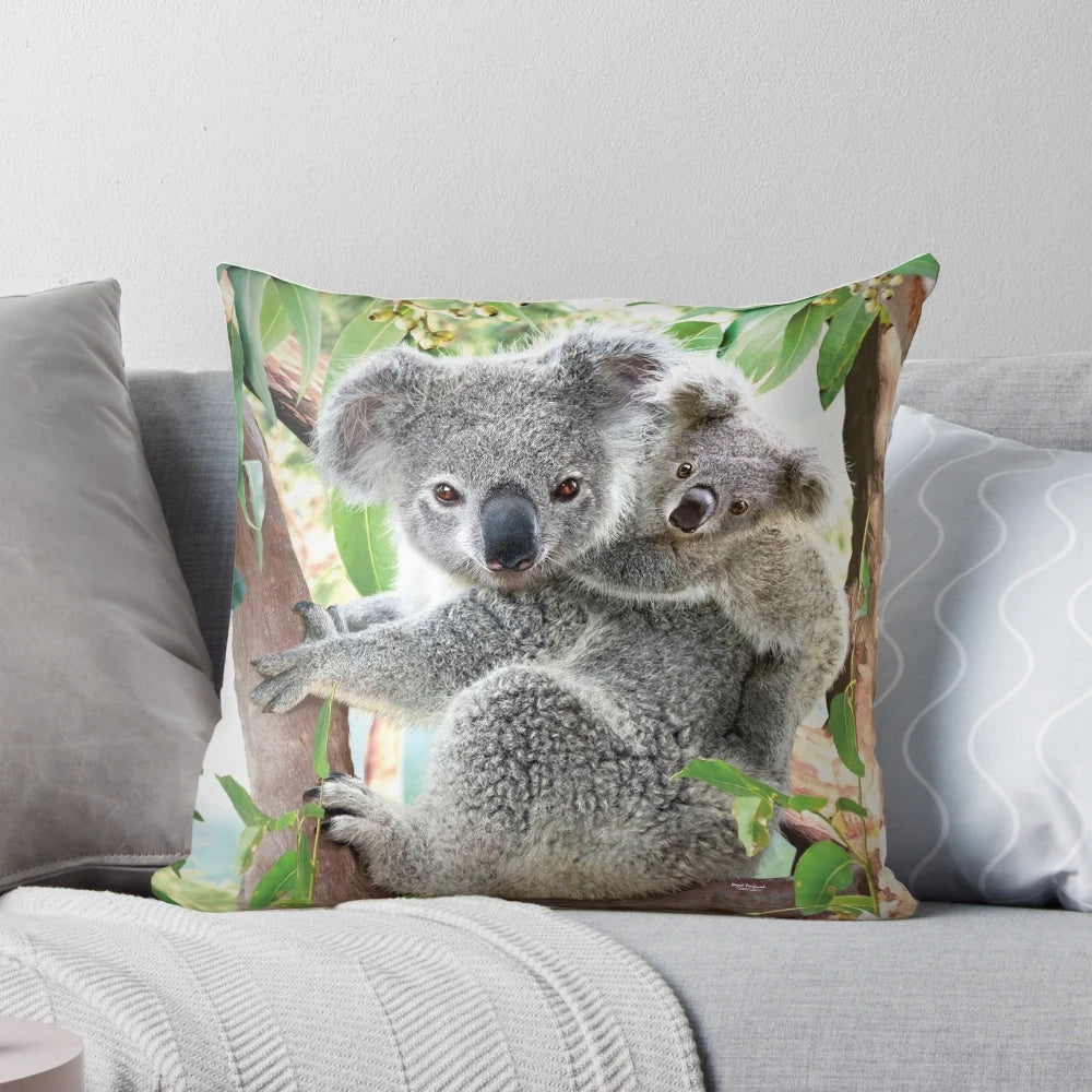 Soft, cuddly plush pillow shaped like an adorable koala bear
