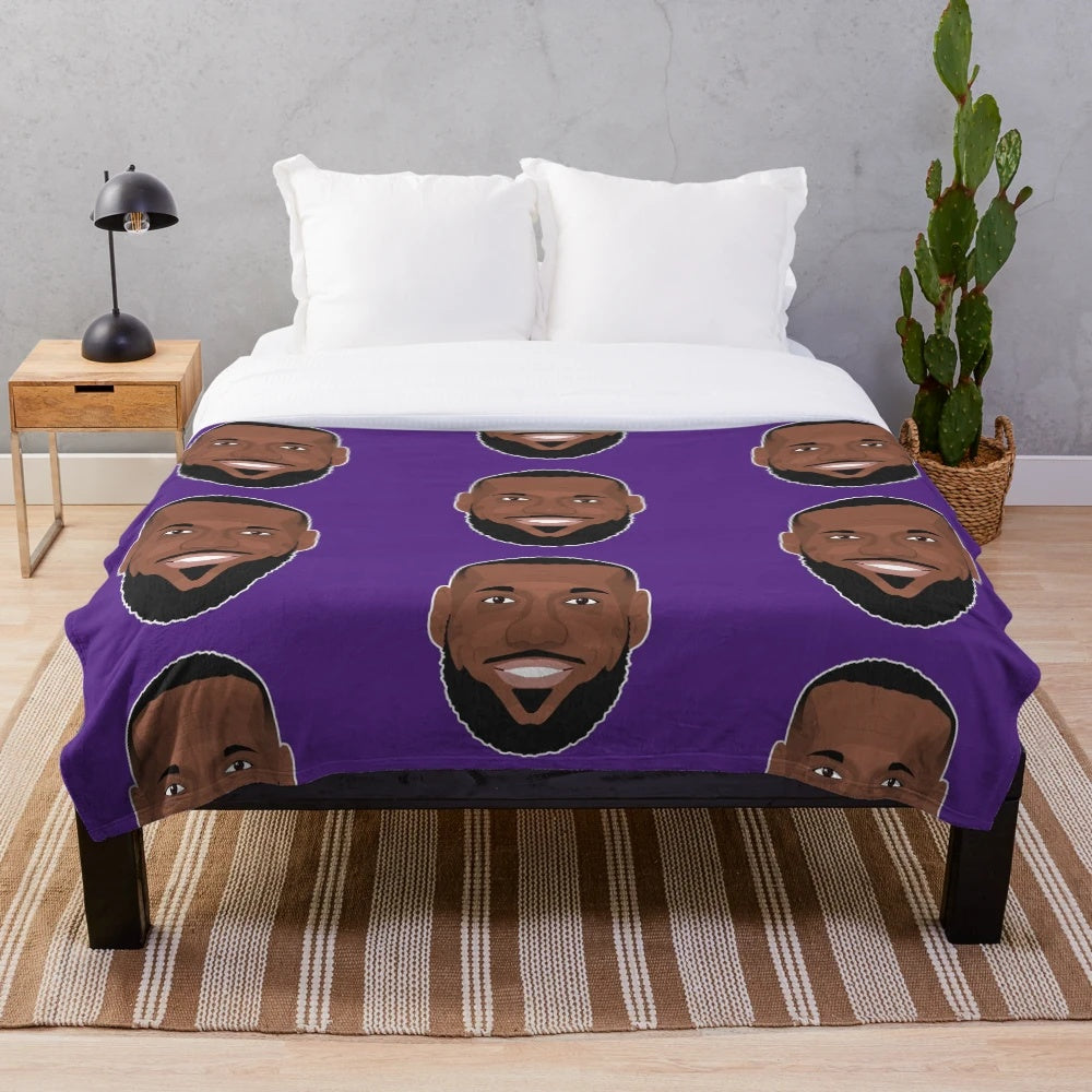 Plush Lebron James Inspired Blanket