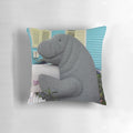 Soft, plush manatee-shaped pillow with a mailbox design, perfect for home decor.