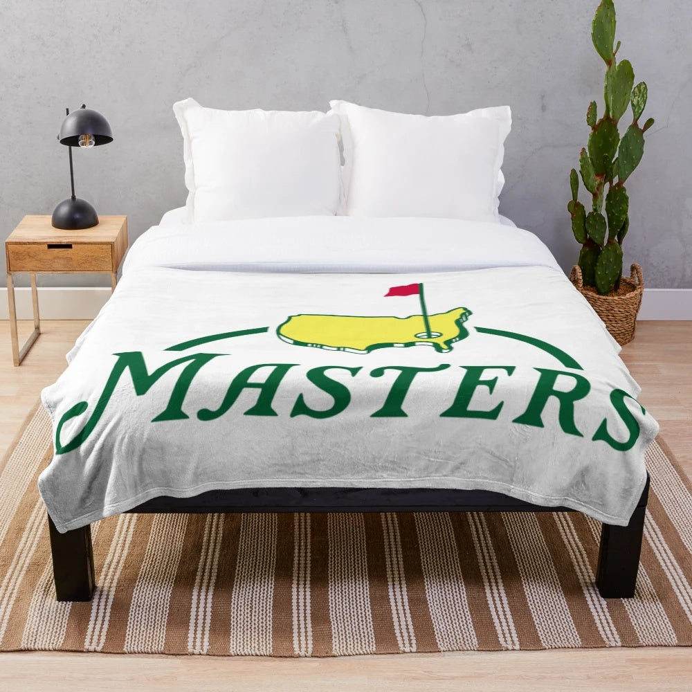 Masters Golf Plush Blanket with Tiger Woods and Augusta National