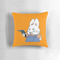 Soft and cuddly plush pillow featuring the beloved cartoon character Max holding a gun from the Max and Ruby series.
