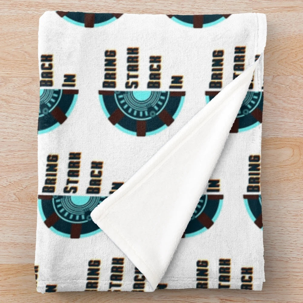 Plush blanket featuring a meme design honoring the Marvel character Tony Stark