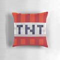 Soft, plush Minecraft TNT block pillow for gaming and home decor