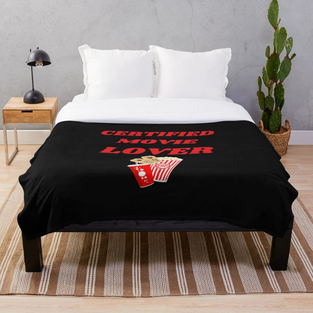 Cozy plush blanket for movie enthusiasts and cinema lovers