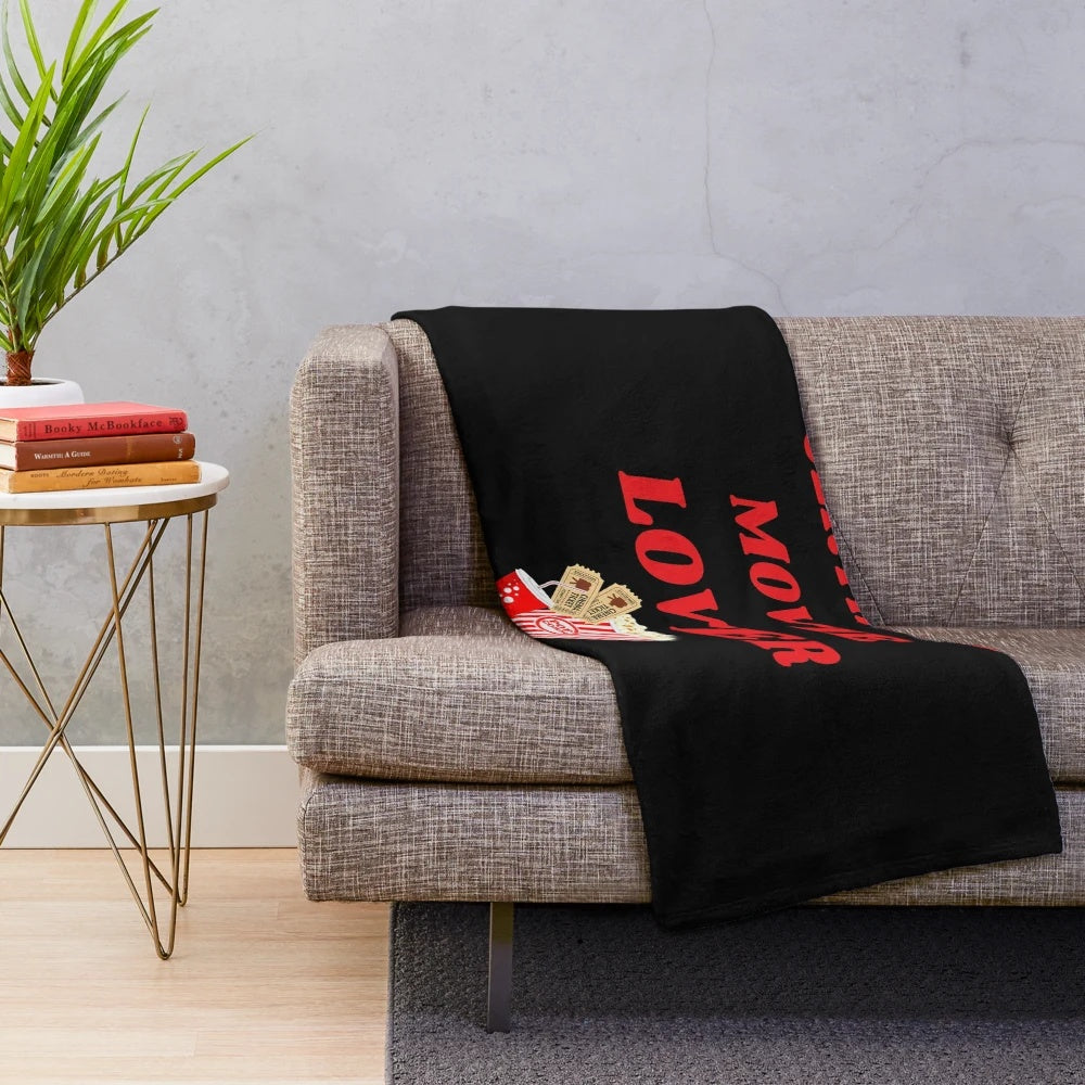Cozy plush blanket for movie enthusiasts and cinema lovers