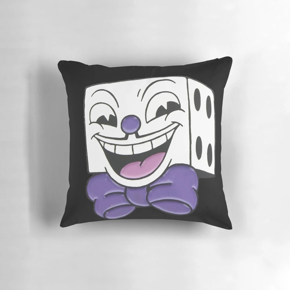 Plush Mr. King Dice Pillow from the hit video game Cuphead