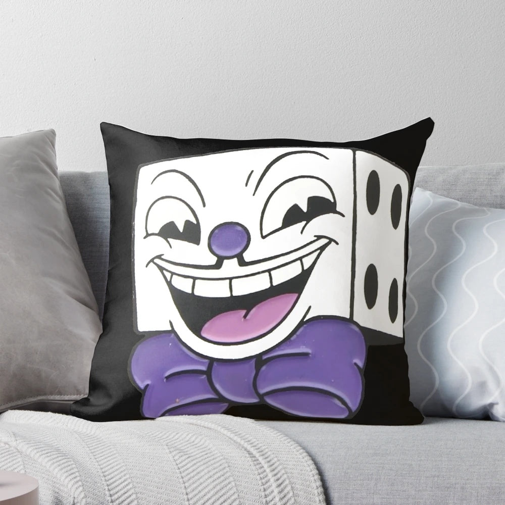 Plush Mr. King Dice Pillow from the hit video game Cuphead