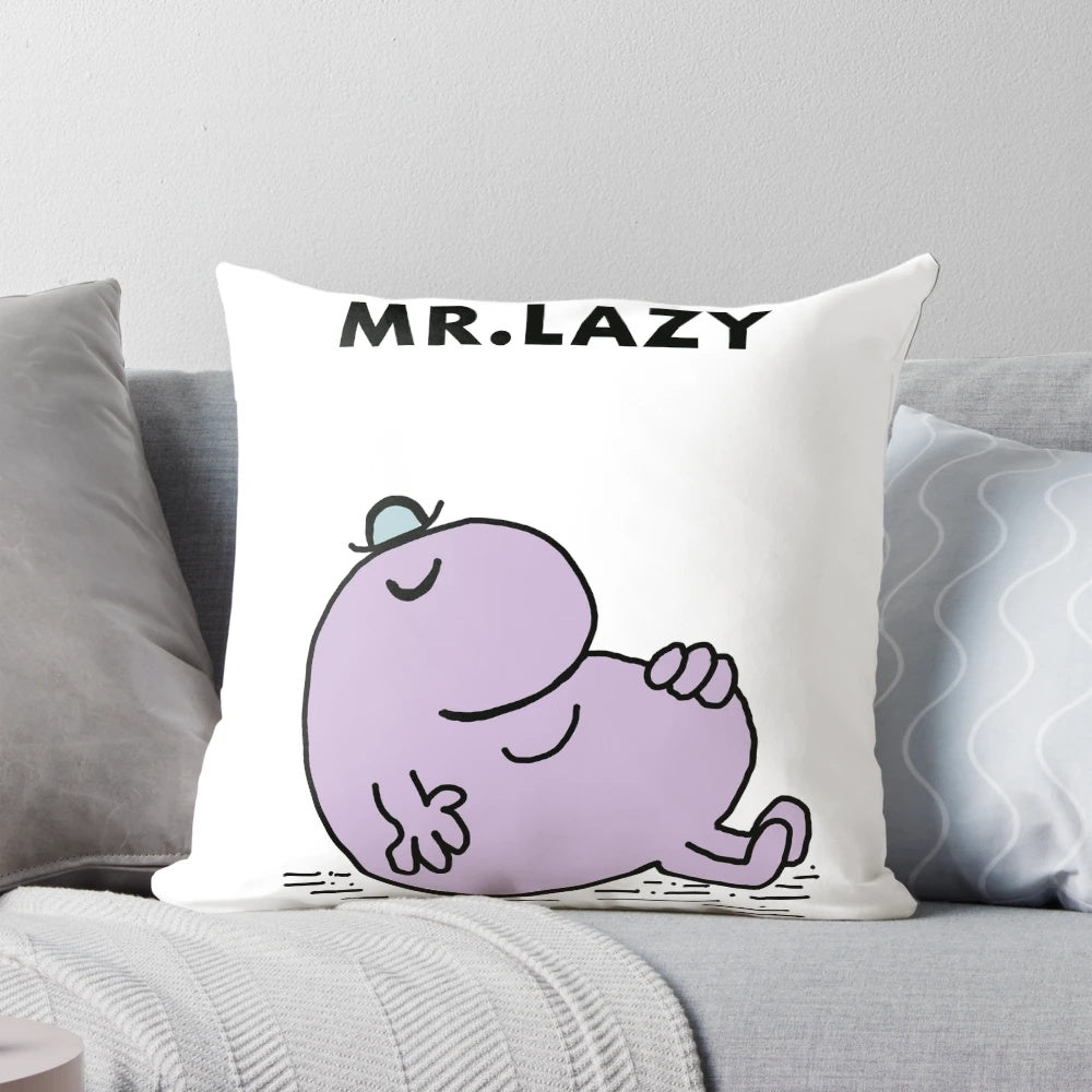 Soft and Cozy Mr Lazy Pillow from the Classic Mr Men Series