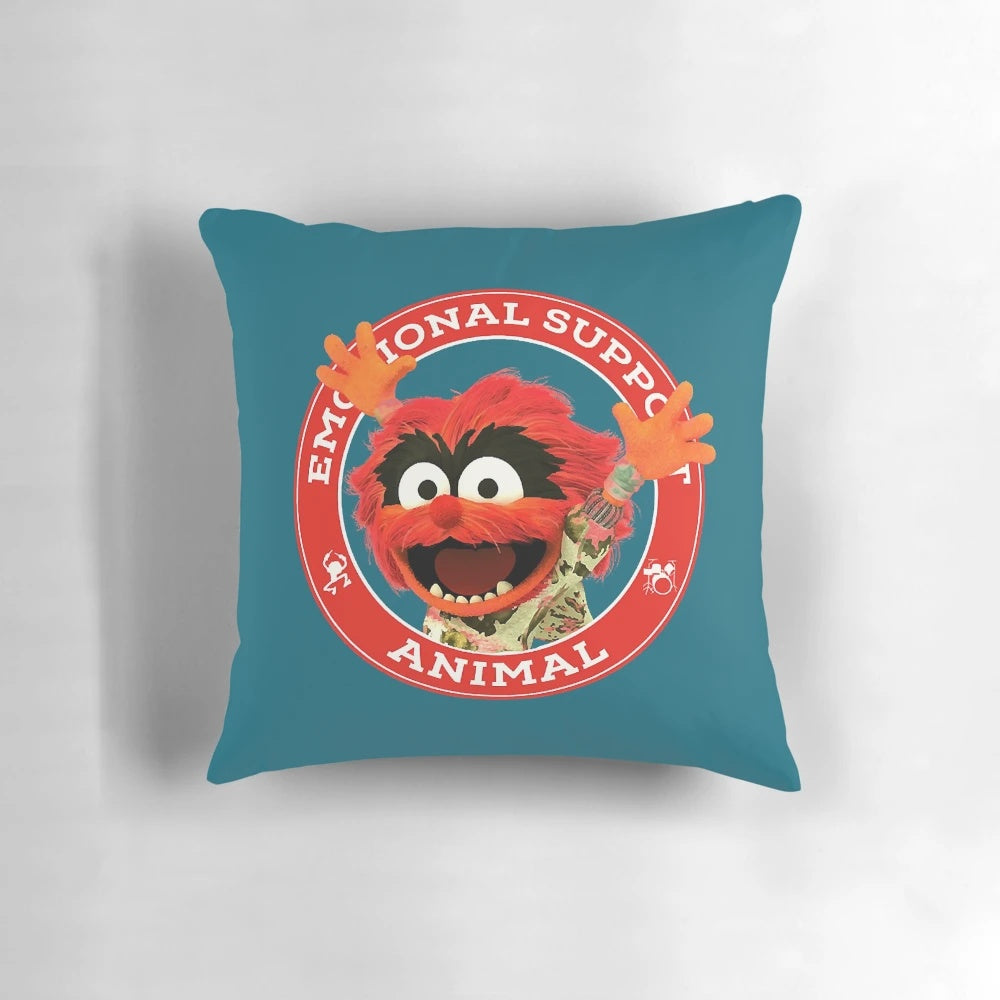 Soft, cuddly muppet-inspired emotional support animal pillow