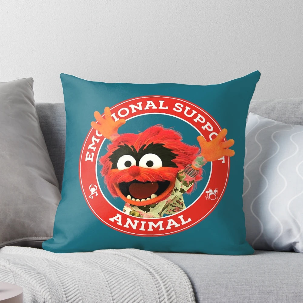 Soft, cuddly muppet-inspired emotional support animal pillow
