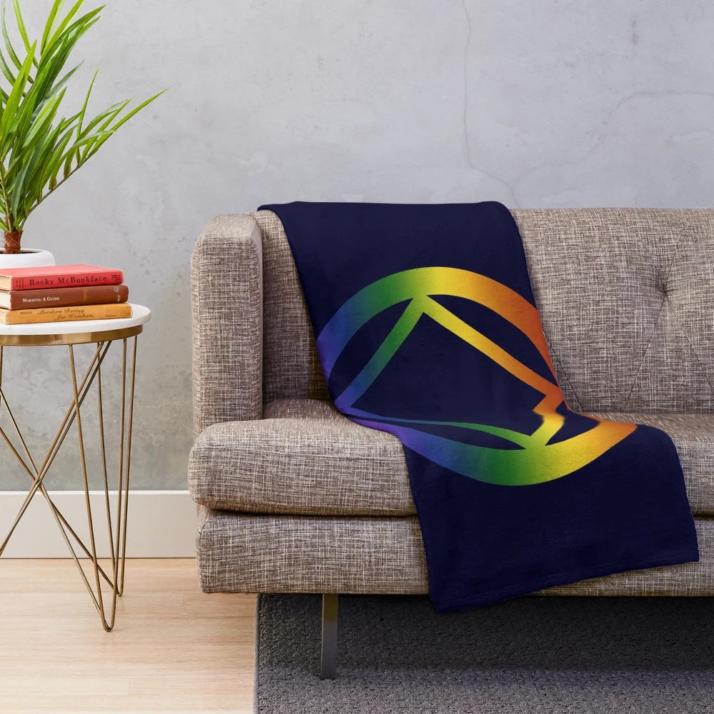 Plush Narcotics Anonymous Inspired Rainbow Pride Blanket