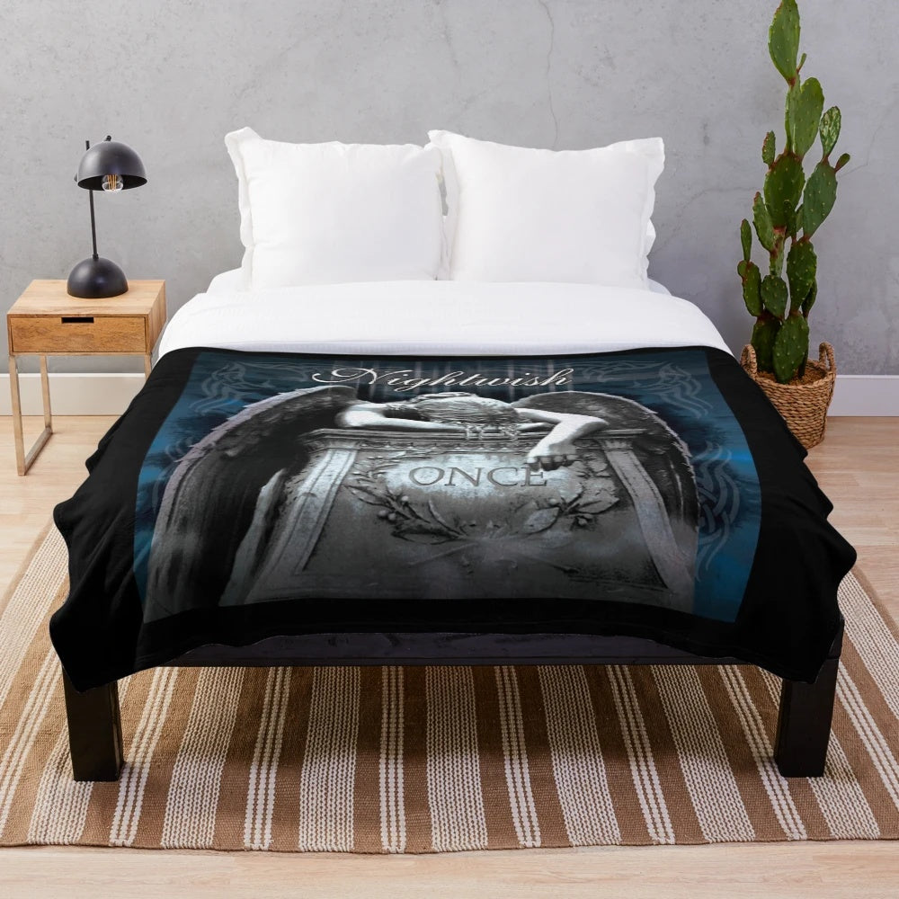 Plush Nightwish-inspired blanket with album artwork