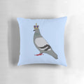 Soft, plush pigeon pillow with a crown design, perfect for adding a touch of whimsical charm to any room.