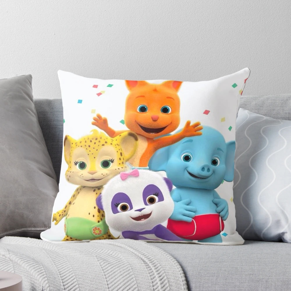 Plush pillow featuring characters from the educational kids TV show "Word Party"