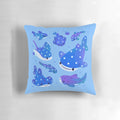 Soft, plush polka dot shark-shaped pillow for comfortable and stylish marine-inspired home decor.