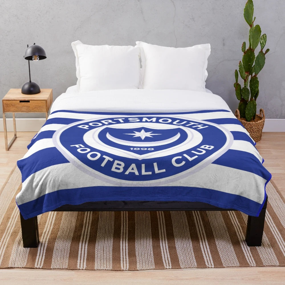 Plush Portsmouth FC Themed Blanket