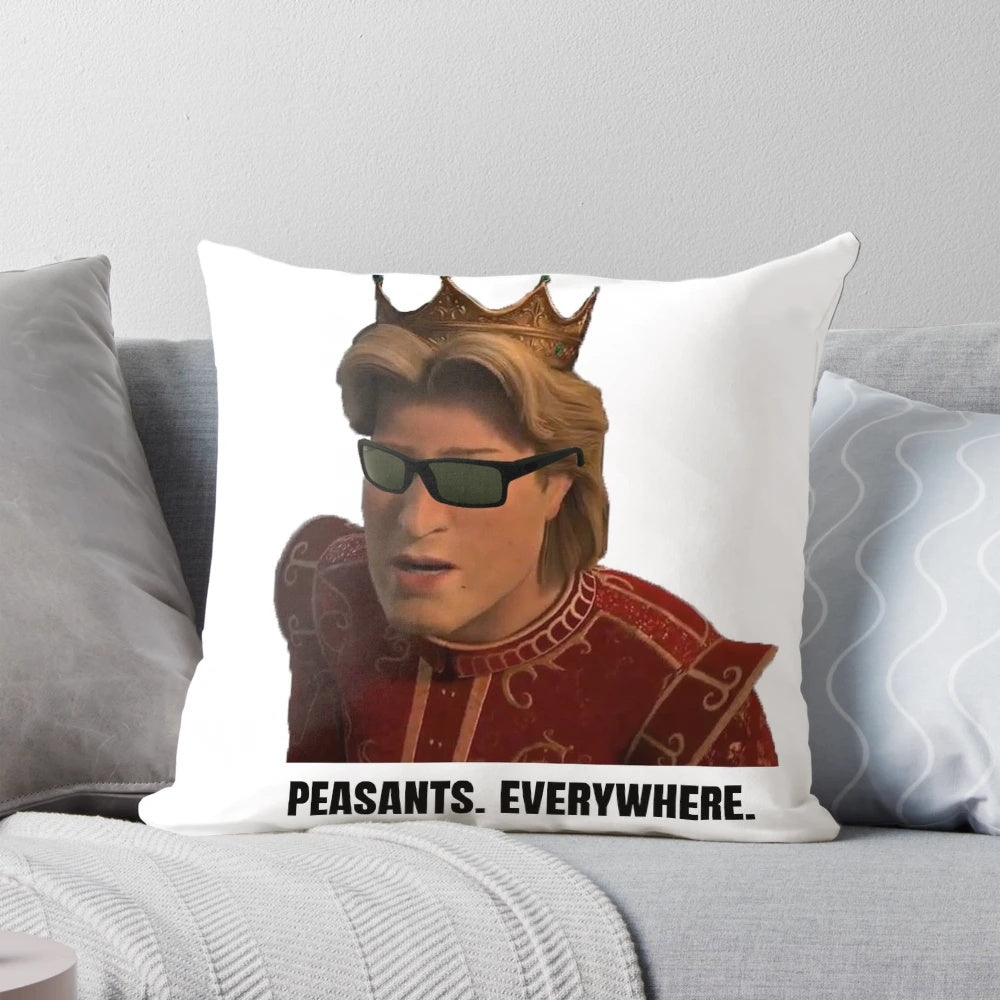 Soft, plush throw pillow featuring the iconic Prince Charming character from the hit Shrek movie.