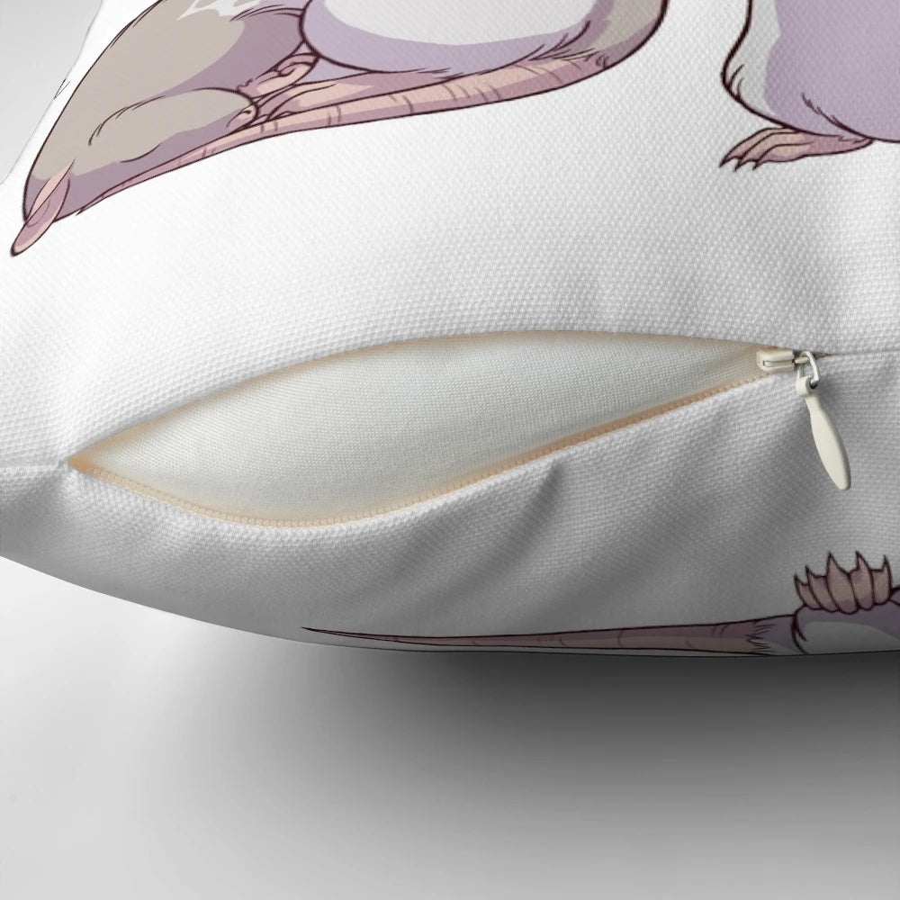 A cozy and supportive yoga pillow featuring a cute rat design, perfect for your furry friend's yoga practice.