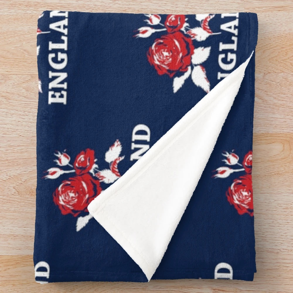 England rugby plush blanket with rose logo