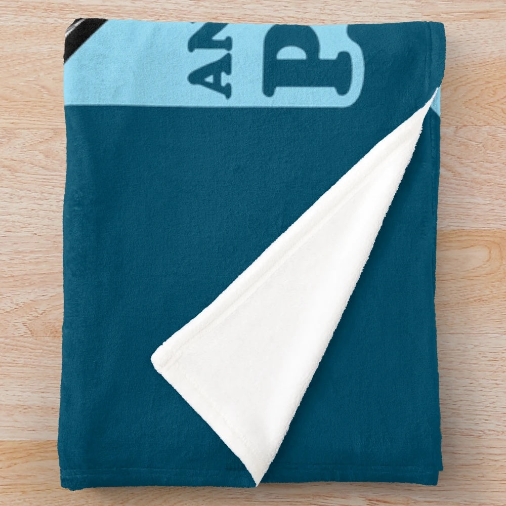 Plush scuba diving blanket with underwater quote